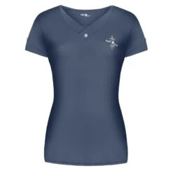 Fair Play Women's Alba Short Sleeve Tech Tee Shirt - Steel Blue
