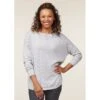 EQL Women's Chevron Pointelle Sweater - Heather Grey