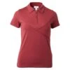 Horze Women's Lyla Technical Polo Shirt - Rhubarb Dark Red