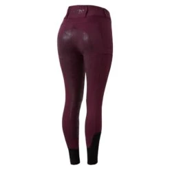 Horze Women's Full Seat Breeches W/Back Pockets - Fig Purple