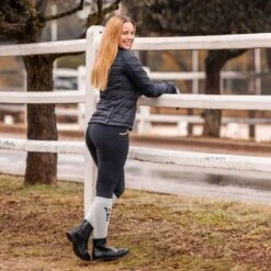 Horze Women's Lucinda High Waist Knee Patch Tights - Dark Navy 5 Horze Women's Lucinda High Waist Knee Patch Tights - Dark Navy -Kensington Shop 670394 800 800