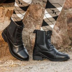 Horze Women's Kingston Paddock Boot W/Two Zip Front - Black 5 Horze Women's Kingston Paddock Boot W/Two Zip Front - Black -Kensington Shop 670683 800 800