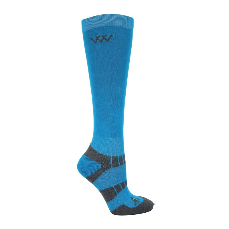 Woof Wear Kids' Young Rider Pro Sock - Turquoise/Grey 1 Woof Wear Kids' Young Rider Pro Sock - Turquoise/Grey