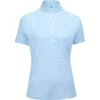 RJ Classics Women's Winnie Short Sleeve Tech Shirt - Azure Blue Stripe