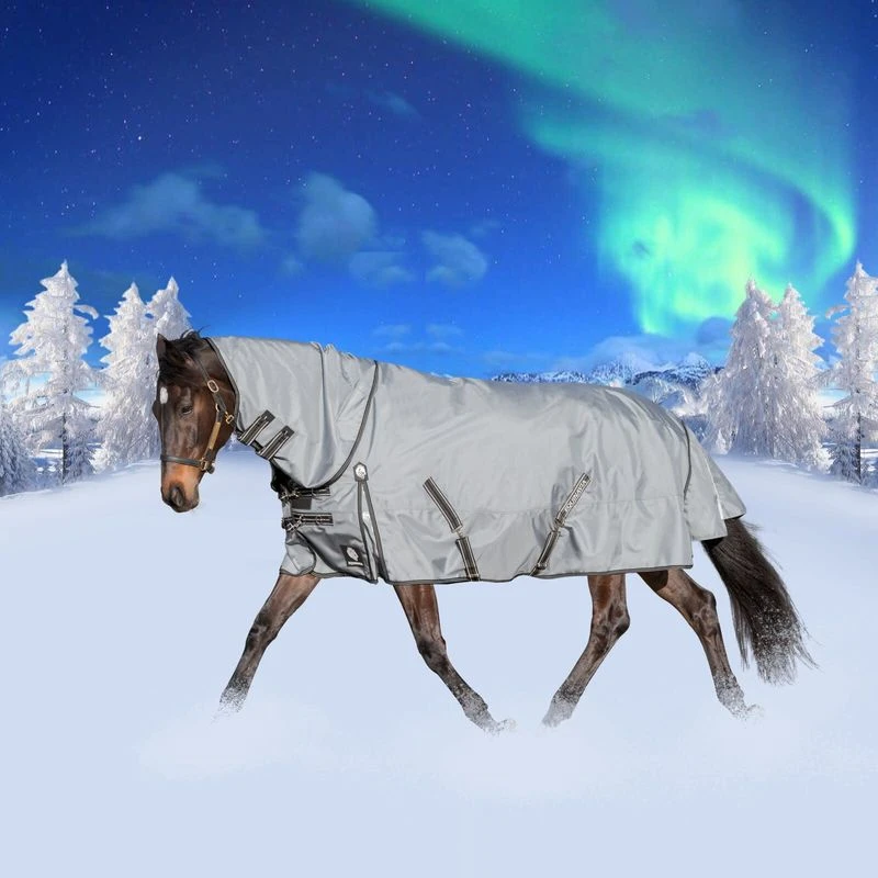 Equinavia Thunder360 Detachable Neck Mid Weight Turnout Blanket 200g - Pewter Gray 2 Equinavia Thunder360 Detachable Neck Mid Weight Turnout Blanket 200g - Pewter Gray - Image 2