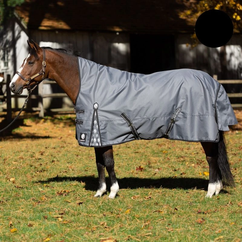 Equinavia Arktis Extended Neck Turnout Sheet - Charcoal Gray 1 Equinavia Arktis Extended Neck Turnout Sheet - Charcoal Gray