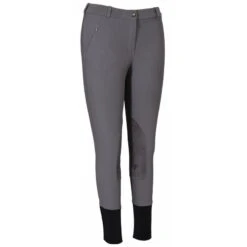 TuffRider Women's Ribb Low Rise Knee Patch Breeches - Graphite