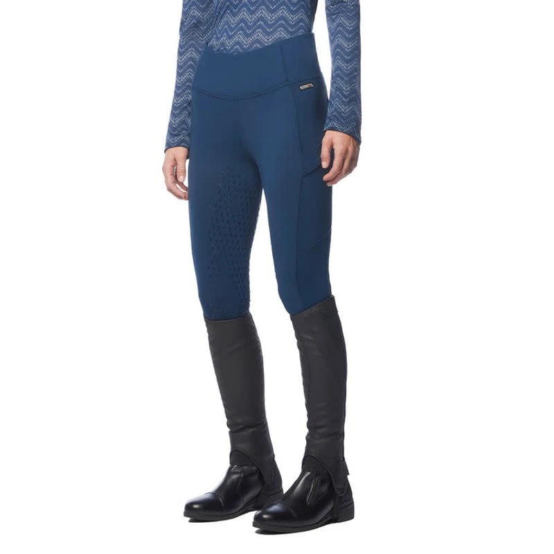 Kerrits Women's Thermo Tech Full Leg Tights - Admiral/Oxford 2 Kerrits Women's Thermo Tech Full Leg Tights - Admiral/Oxford - Image 2