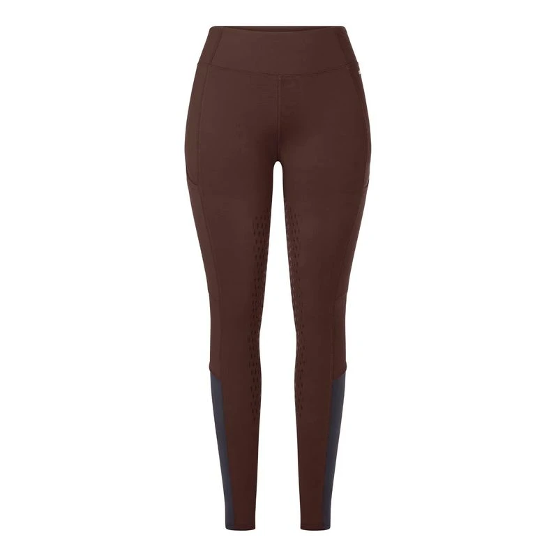 Kerrits Women's Thermo Tech 2.0 Extended Grip Tights - Leather/Black 1 Kerrits Women's Thermo Tech 2.0 Extended Grip Tights - Leather/Black