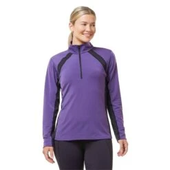 Kerrits Women's Rail Side Quarter Zip Tech Top - Huckleberry -Kensington Shop 682079 800 800