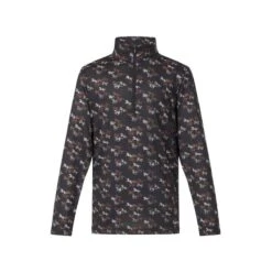 Kerrits Kids' Keystone Ice Fil Long Sleeve Shirt - Black Mini Run Free