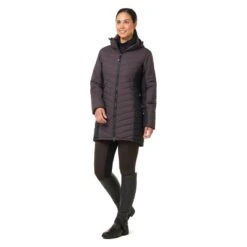 Kerrits Women's Horsey Houndstooth Insulated Parka - Java Houndstooth/Black -Kensington Shop 682952 800 800
