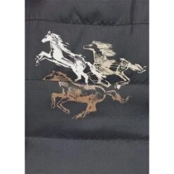 Kerrits Kids' Pony Tracks Reversible Quilted Jacket - Black Run Free/Black -Kensington Shop 683178 800 800