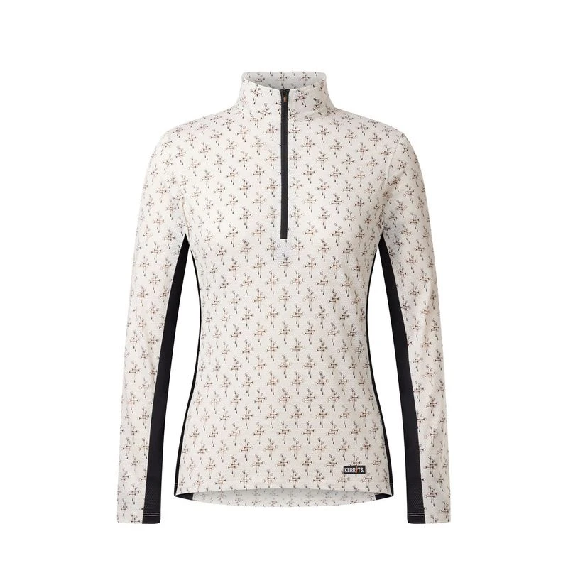 Kerrits Women's Keystone Ice Fil Long Sleeve Shirt - Vanilla Bits N Crops 1 Kerrits Women's Keystone Ice Fil Long Sleeve Shirt - Vanilla Bits N Crops