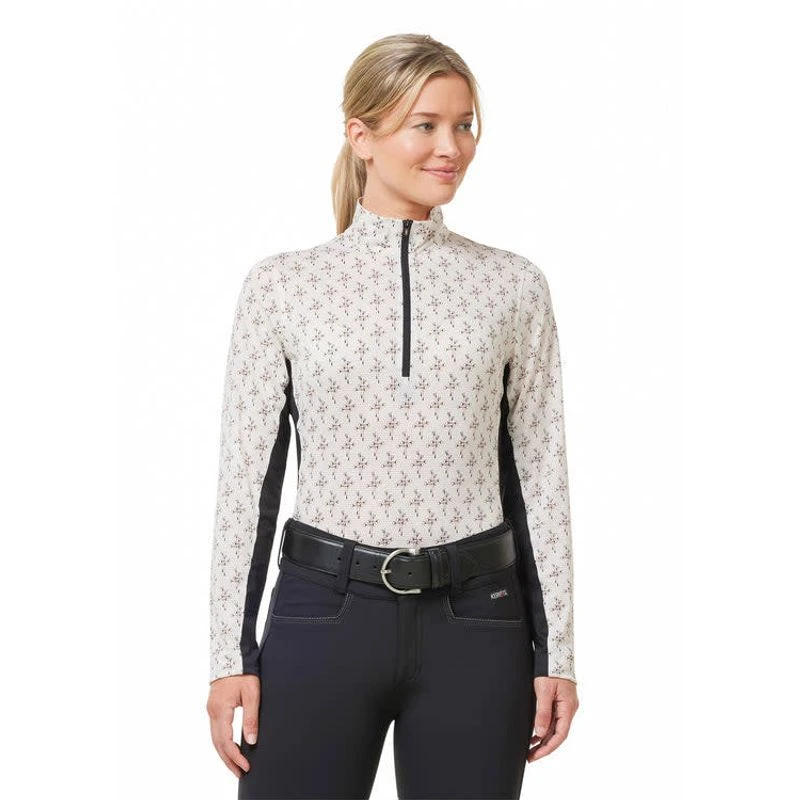 Kerrits Women's Keystone Ice Fil Long Sleeve Shirt - Vanilla Bits N Crops 2 Kerrits Women's Keystone Ice Fil Long Sleeve Shirt - Vanilla Bits N Crops - Image 2
