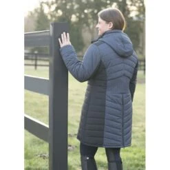 Kerrits Women's Horsey Houndstooth Insulated Parka - Ink Houndstooth/Black -Kensington Shop 683242 800 800