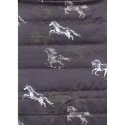 Kerrits Kids' Pony Tracks Reversible Quilted Vest - Black Run Free/Black -Kensington Shop 683319 800 800