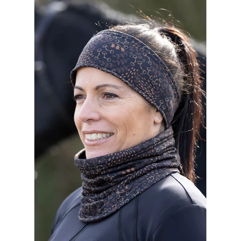 Kerrits Women's Rail Side Fleece Headband - Leather Snaffle Harmony 2 Kerrits Women's Rail Side Fleece Headband - Leather Snaffle Harmony - Image 2