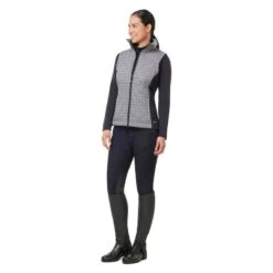 Kerrits Women's Full Motion Quilted Vest - Peppercorn Herringbone Plaid -Kensington Shop 683392 800 800