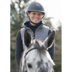 Kerrits Women's Full Motion Quilted Vest - Peppercorn Herringbone Plaid -Kensington Shop 683393 800 800