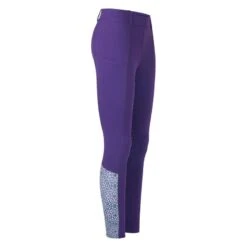 Kerrits Kids' Thermo Tech Printed Tights - Huckleberry/Iris Starlight -Kensington Shop 683559 800 800