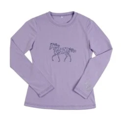 Equistar Kids' Long Sleeve Graphic Tee - Violet
