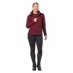 Kerrits Women's Double Take Full Zip Fleece Hoodie - Sangria 8 Kerrits Women's Double Take Full Zip Fleece Hoodie - Sangria -Kensington Shop 687177 800 800