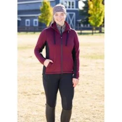 Kerrits Women's Double Take Full Zip Fleece Hoodie - Sangria 9 Kerrits Women's Double Take Full Zip Fleece Hoodie - Sangria -Kensington Shop 687178 800 800