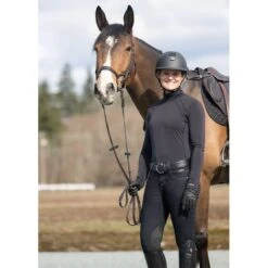 Kerrits Women's Cozy Rider Denim Knee Patch Breeches - Indigo -Kensington Shop 687228 800 800