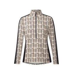 Kerrits Women's Muzzle Nuzzle Fleece Half Zip - Vanilla Plaid Pasture