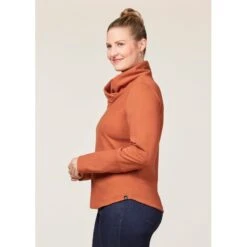 EQL Women's Weekender Wrap Neck Top - Cinnamon -Kensington Shop 687626 800 800