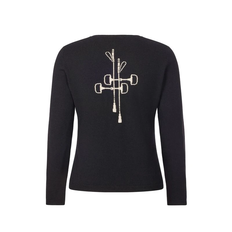 Kerrits Women's Stable Temp Merino Wool Sweater - Black 2 Kerrits Women's Stable Temp Merino Wool Sweater - Black - Image 2