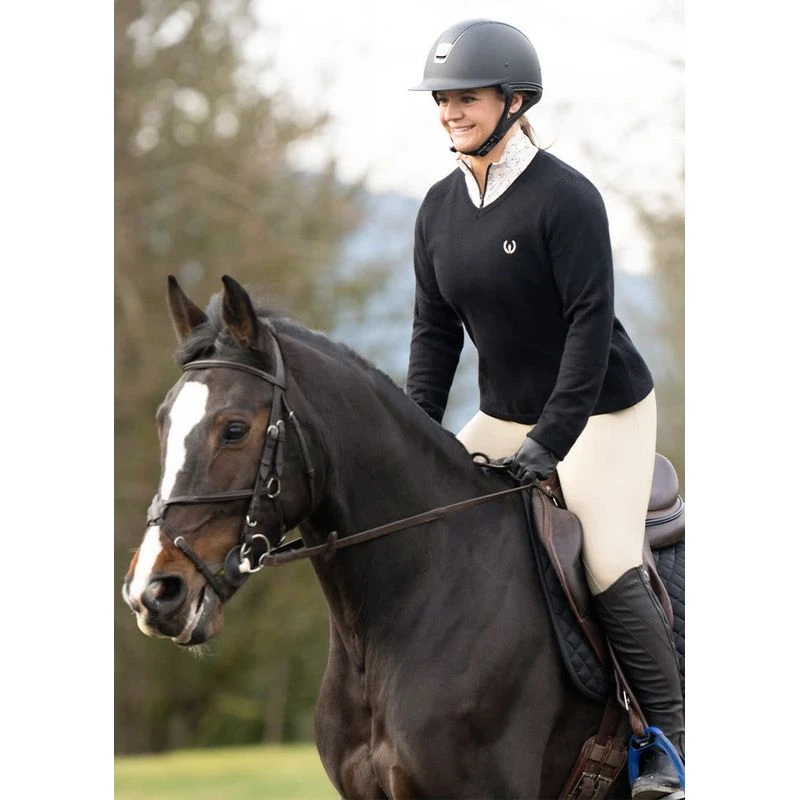 Kerrits Women's Stable Temp Merino Wool Sweater - Black 6 Kerrits Women's Stable Temp Merino Wool Sweater - Black - Image 6