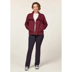 EQL Women's Wrap Front Fleece Jacket - Sangria -Kensington Shop 688304 800 800