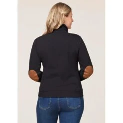 EQL Women's Wrap Front Fleece Jacket - Black -Kensington Shop 688345 800 800