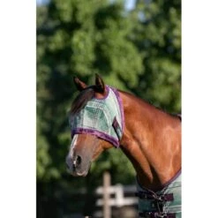 Kensington Fly Mask W/Fleece Trim & Dual Ear Holes - Imperial Jade