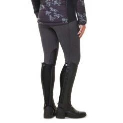 Kerrits Women's Fleece Lite II Knee Patch Tights - Peppercorn Herringbone -Kensington Shop 688594 800 800