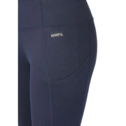 Kerrits Women's Fleece Lite II Knee Patch Tights - Ink Herringbone -Kensington Shop 688665 800 800