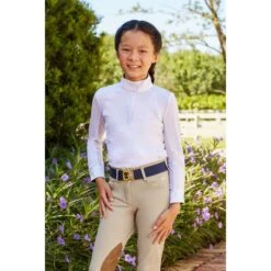 RJ Classics Kids' Maddie Jr 37.5 Show Shirt - White/Green Meadows -Kensington Shop 691405 800 800