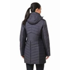 Kerrits Women's Horsey Houndstooth Insulated Parka - Peppercorn Houndstooth/Black -Kensington Shop 694518 800 800