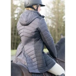 Kerrits Women's Horsey Houndstooth Insulated Parka - Peppercorn Houndstooth/Black -Kensington Shop 694521 800 800