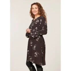 EQL Women's Gwenyth Ecovero Tunic Dress - Java Hunt Field Floral -Kensington Shop 694574 800 800