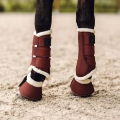 Horze Terrazzo Fleece Lined Brushing Boots - Smoked Paprika -Kensington Shop 695175 800 800