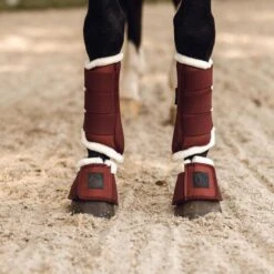 Horze Terrazzo Bell Boots With Fleece - Smoked Paprika -Kensington Shop 695482 800 800