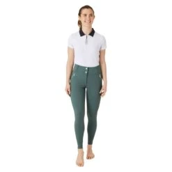 B Vertigo Women's Enya Knee Patch Breeches - Jungle Green -Kensington Shop 696759 800 800