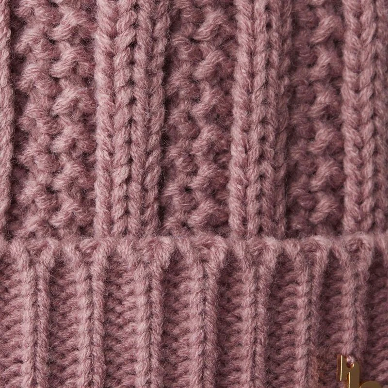Horze Women's Joleen Knitted Pom Pom Hat - Wood Rose 2 Horze Women's Joleen Knitted Pom Pom Hat - Wood Rose - Image 2