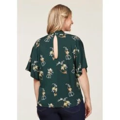 EQL Women's Lexi Cowl Neck Dolman Shirt - Ivy Hunt Field Floral -Kensington Shop 698387 800 800