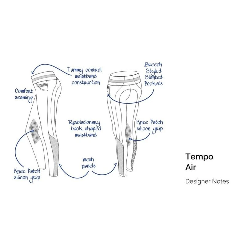 Tredstep Women's Tempo Air Tights - Graphic Grey/Vallarta Blue 3 Tredstep Women's Tempo Air Tights - Graphic Grey/Vallarta Blue - Image 3