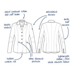 Tredstep Women's Solo Vision Competition Coat - Grey 7 Tredstep Women's Solo Vision Competition Coat - Grey -Kensington Shop 704882 800 800