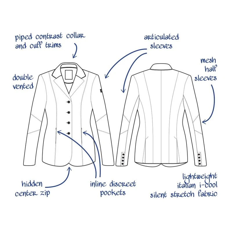 Tredstep Women's Solo Vision Competition Coat - Burgundy 4 Tredstep Women's Solo Vision Competition Coat - Burgundy - Image 4